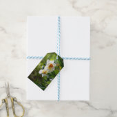 Fijne cute narcissen lente cadeaulabel (Met Touw)