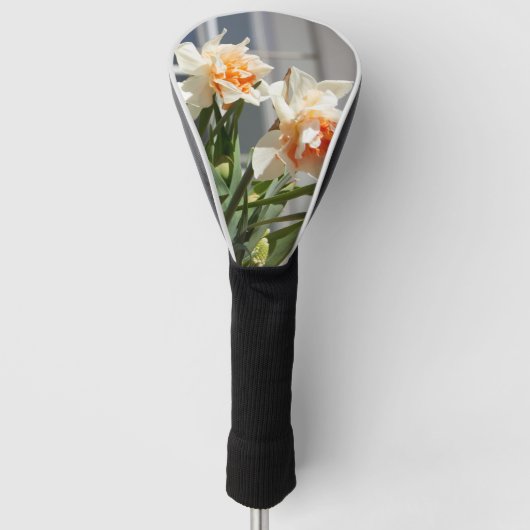 Fijne cute narcissen lente golfheadcover (Voorkant)