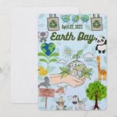 Fijne dag aarde Ga naar planeet het is je eigen Aa Feestdagenkaart (Voorkant / Achterkant)