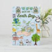 Fijne dag aarde Ga naar planeet het is je eigen Aa Feestdagenkaart (Staand voorkant)