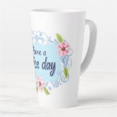 Fijne Dag Blauw Latte Mok (Rechterhoek)