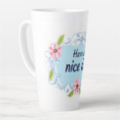 Fijne Dag Blauw Latte Mok (Linkerhoek)