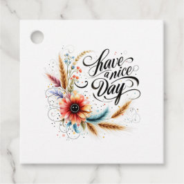 Fijne dag bloemen bedankjes labels