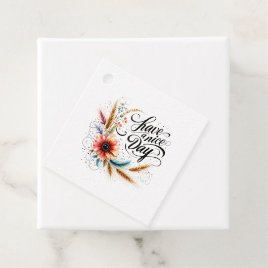 Fijne dag bloemen bedankjes labels (In situ)