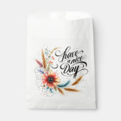 Fijne dag bloemen bedankzakje (Voorkant)