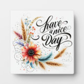 Fijne dag bloemen fotoplaat (Voorkant)