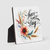 Fijne dag bloemen fotoplaat (Voorkant)