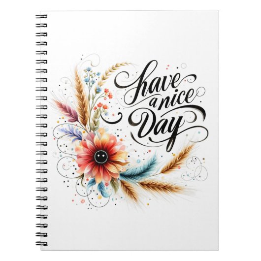 Fijne dag bloemen notitieboek (Voorkant)