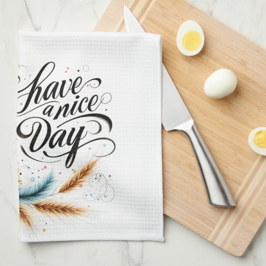 Fijne dag bloemen theedoek (Quarter Fold)