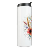 Fijne dag bloemen thermosbeker (Gedraaid links)