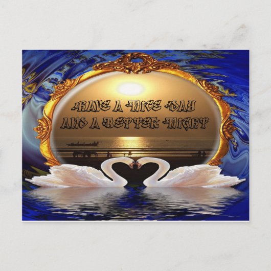 Fijne dag en een betere avond tekst quote briefkaart (Voorkant)