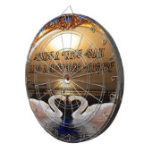 Fijne dag en een betere avond tekst quote dartbord (Voorkant Rechts)