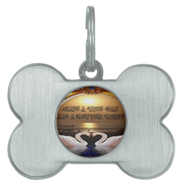 Fijne dag en een betere avond tekst quote huisdieren naamplaatje (voorkant)