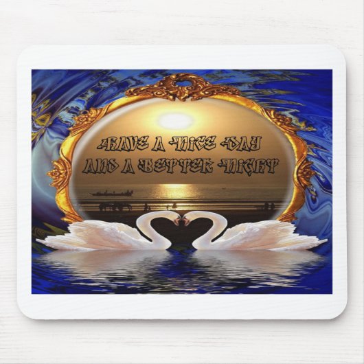 Fijne dag en een betere avond tekst quote muismat (Voorkant)