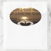 Fijne dag en een betere avond tekst quote ovale sticker (Tas)