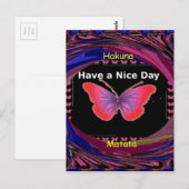 Fijne dag en een betere avondvlinderkunst. briefkaart (Voorkant / Achterkant)