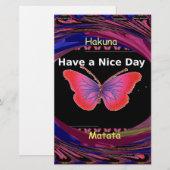 Fijne dag en een betere avondvlinderkunst. briefpapier (Voorkant / Achterkant)