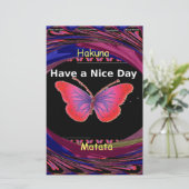 Fijne dag en een betere avondvlinderkunst. briefpapier (Staand voorkant)