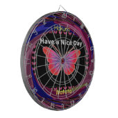 Fijne dag en een betere avondvlinderkunst. dartbord (Voorkant Links)