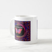 Fijne dag en een betere avondvlinderkunst. koffiemok (Voorkant links)