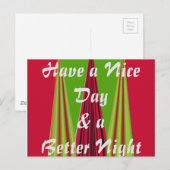 Fijne dag en een betere nacht Sjabloon Briefkaart (Voorkant / Achterkant)