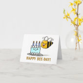 Fijne dag, HAPPY BEE-DAY! Kaart (Gele Bloem)