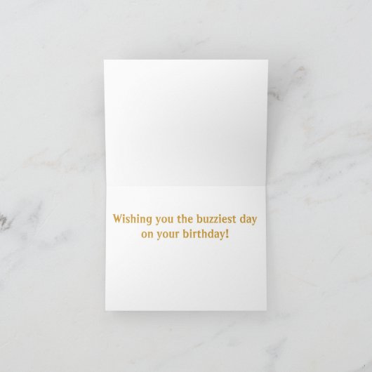 Fijne dag, HAPPY BEE-DAY! Kaart (Binnen)