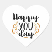 Fijne dag hart sticker (Voorkant)