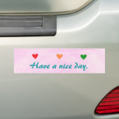 Fijne dag, hartjes, bumperstickers (Op auto)