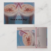 Fijne dag -kaart informatiekaartje (Voorkant / Achterkant)