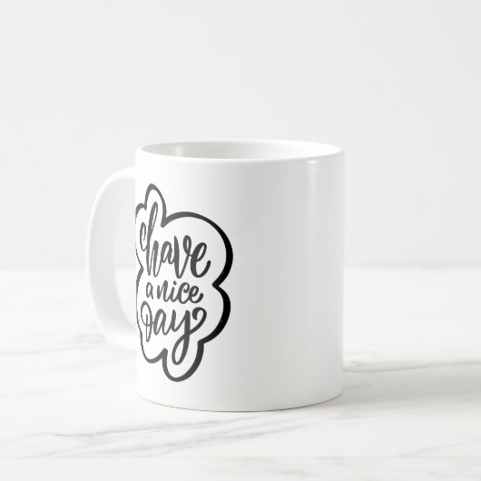 Fijne dag Mok met hond afbeelding (Voorkant links)