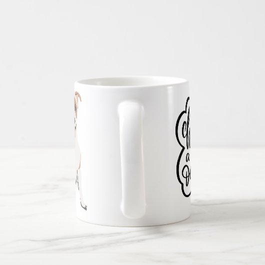 Fijne dag Mok met hond afbeelding (Handvat)