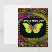 Fijne dag: Mooie oneindigheid vlinders kunst Briefkaart (Voorkant / Achterkant)