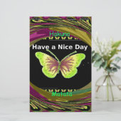 Fijne dag: Mooie oneindigheid vlinders kunst Briefpapier (Staand voorkant)