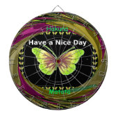 Fijne dag: Mooie oneindigheid vlinders kunst Dartbord (Voorkant)