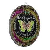 Fijne dag: Mooie oneindigheid vlinders kunst Dartbord (Voorkant Links)