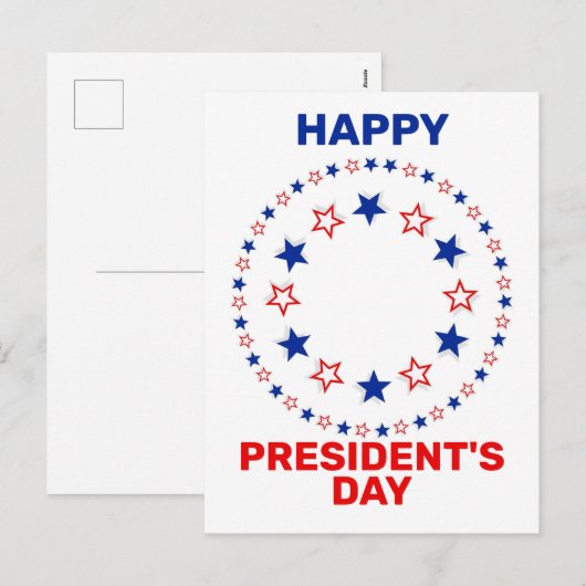 Fijne dag President Feestdagenkaart (Voorkant / Achterkant)