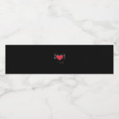 Fijne dag! Skelet Handen Met Hart Klassiek Waterfles Etiket (Enkel label)