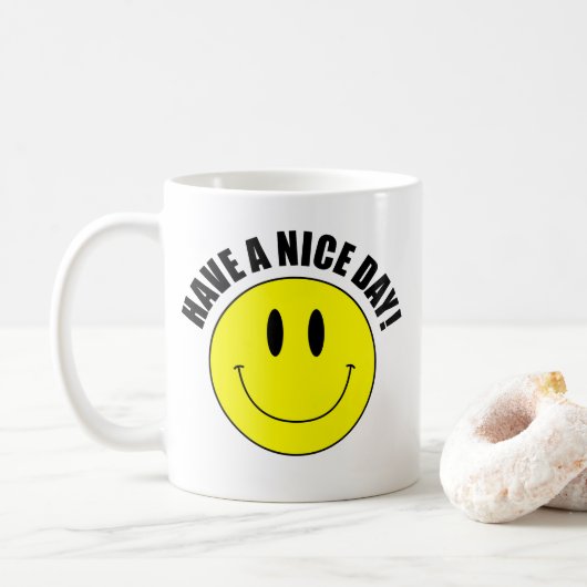 FIJNE DAG! Smilie Face Coffee Mok (Met donut)