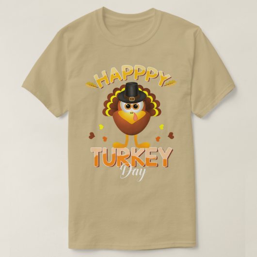 Fijne dag Thanksgiving dag feestdag T-shirt (Design voorkant)