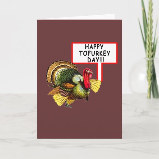 Fijne dag Turkije! Grappig Thanksgiving T shirt Feestdagen Kaart (Voorkant)
