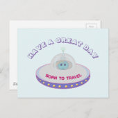 Fijne dag UFO groeten Briefkaart (Voorkant / Achterkant)