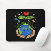 Fijne Dag van de Aarde 2024 Red Onze Planeet Cute  Muismat (Met muis)