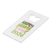 Fijne Dag van de Aarde 2026 Creditkaart Flessenopener (Voorkant Gekanteld)