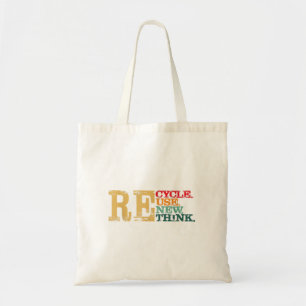 Fijne Dag van de Aarde Recycle Hergebruik Vernieuw Tote Bag