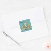 Fijne Dag van de Aarde Vierkante Sticker (Envelop)