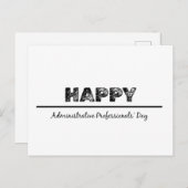 Fijne dag van de Administratieve Beroeps Briefkaart (Voorkant / Achterkant)