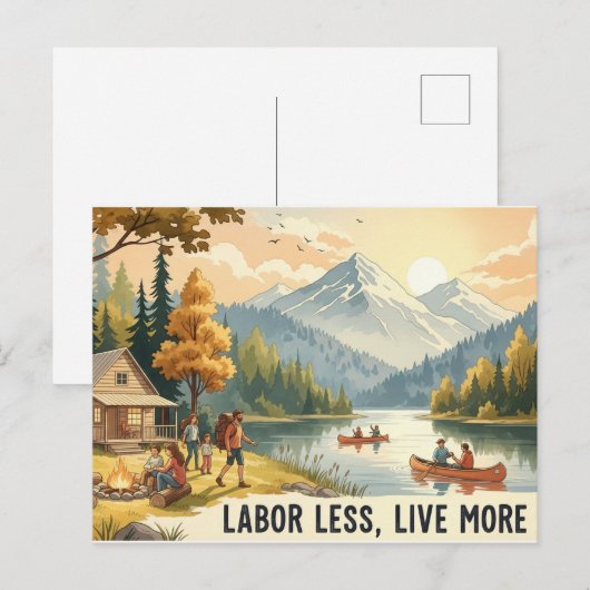 Fijne Dag van de Arbeid Ansichtkaart Briefkaart (Voorkant / Achterkant)