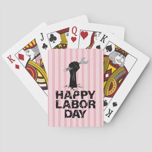 Fijne Dag van de Arbeid Pokerkaarten (Achterkant)