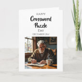 Fijne Dag van de Kruiswoordpuzzel | 21 december Kaart (Voorkant)